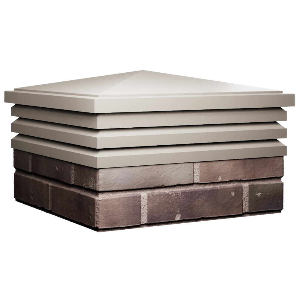 Колпак Zking Бона ХайТек Бежевый на столб 2х2 кирпича (513х513мм) в Горно-Алтайске фото