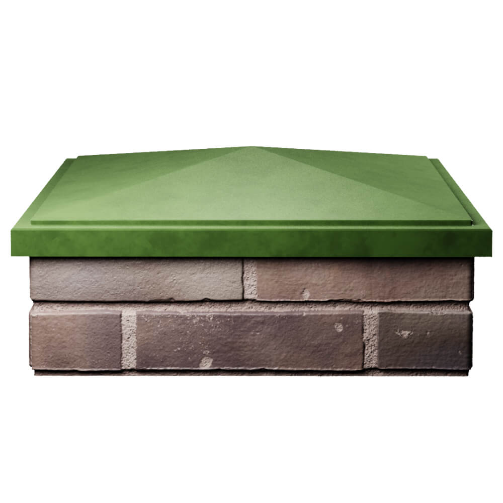 Колпак Zking БонаМоно Зеленый на столб 2х2 кирпича (515х515, 530х530мм) Горно-Алтайск фото