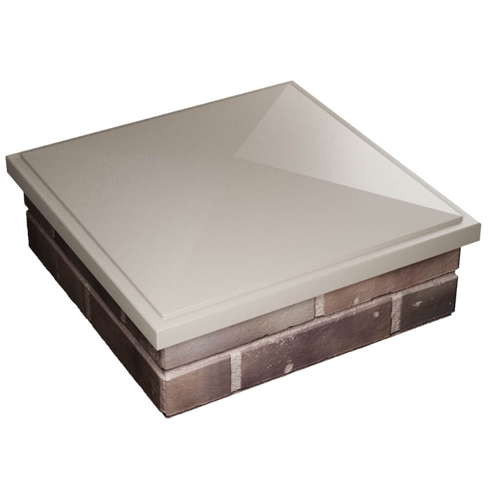 Колпак Zking БонаМоно Бежевый на столб 2х2 кирпича (515х515, 530х530мм) в Горно-Алтайске фото