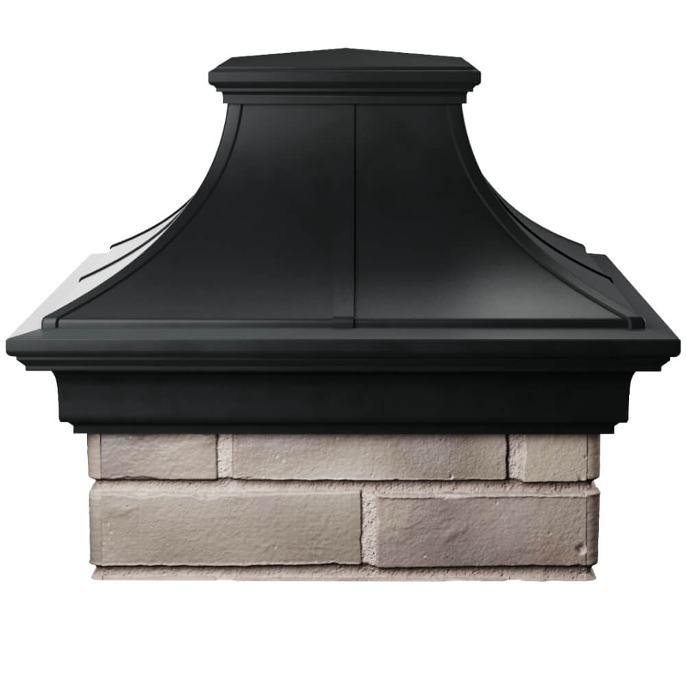 Колпак Zking Монблан Премиум Черный на столб 1.5х1.5 кирпича (385х385мм) Горно-Алтайск фото