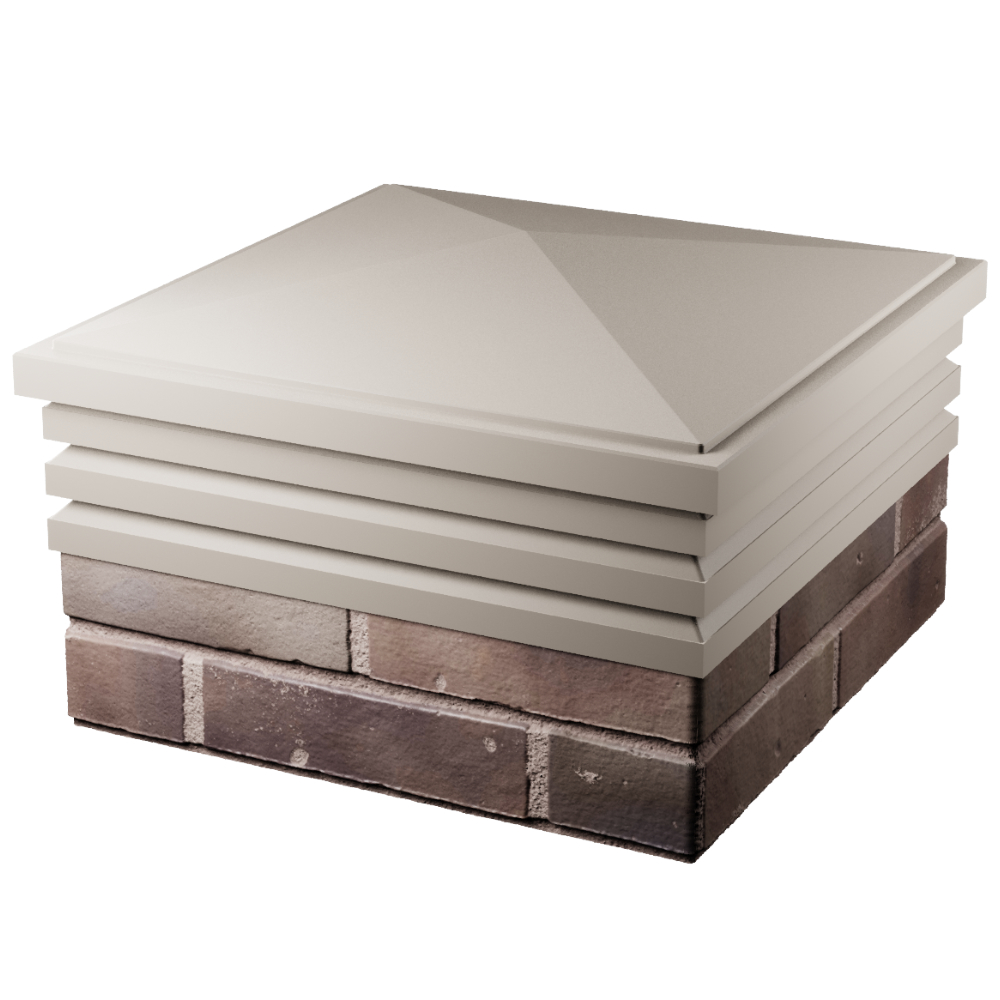 Колпак Zking Бона ХайТек Бежевый на столб 2х2 кирпича (513х513мм) в Горно-Алтайске фото