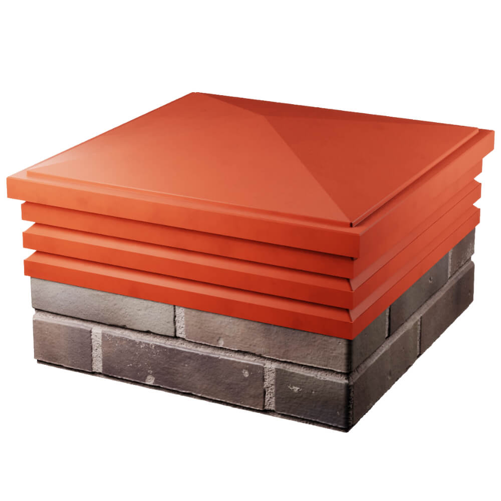 Колпак Zking Бона ХайТек Красный на столб 2х2 кирпича (513х513мм) в Горно-Алтайске фото