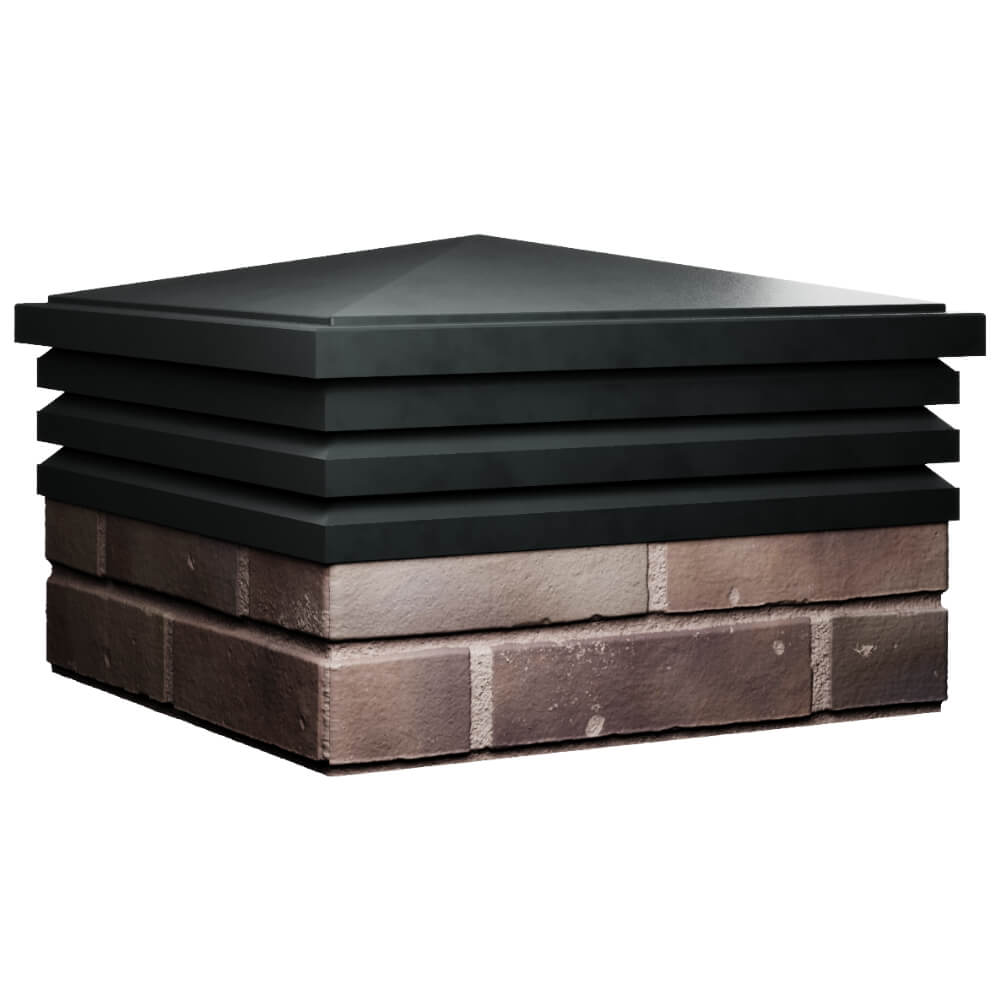 Колпак Zking Бона ХайТек Черный на столб 2х2 кирпича (513х513мм) в Горно-Алтайске фото