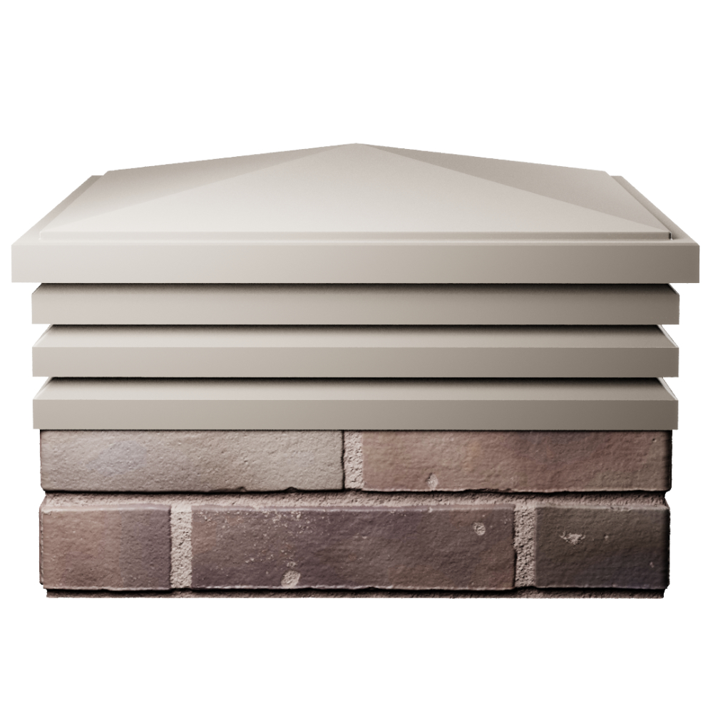 Колпак Zking Бона ХайТек Бежевый на столб 2х2 кирпича (513х513мм) Горно-Алтайск фото