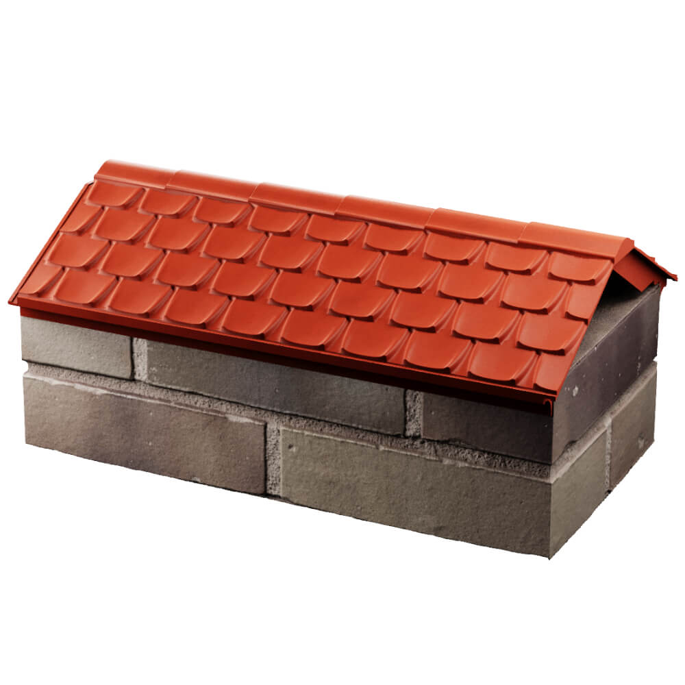 Парапет Zking Эльбрус Красный с посадкой на 1 кирпич (255мм) в Горно-Алтайске фото