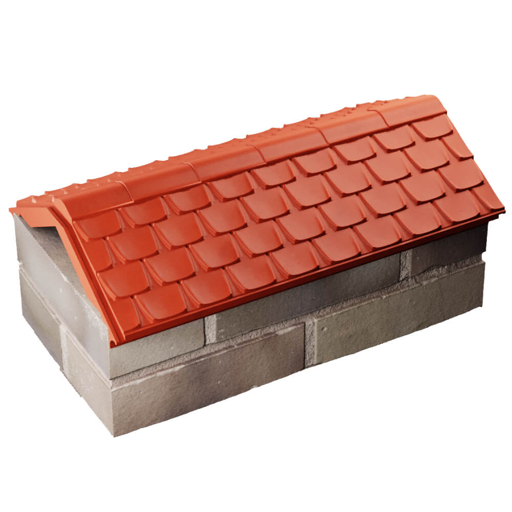 Парапет Zking Эльбрус Красный с посадкой на 1 кирпич (255мм) в Горно-Алтайске фото