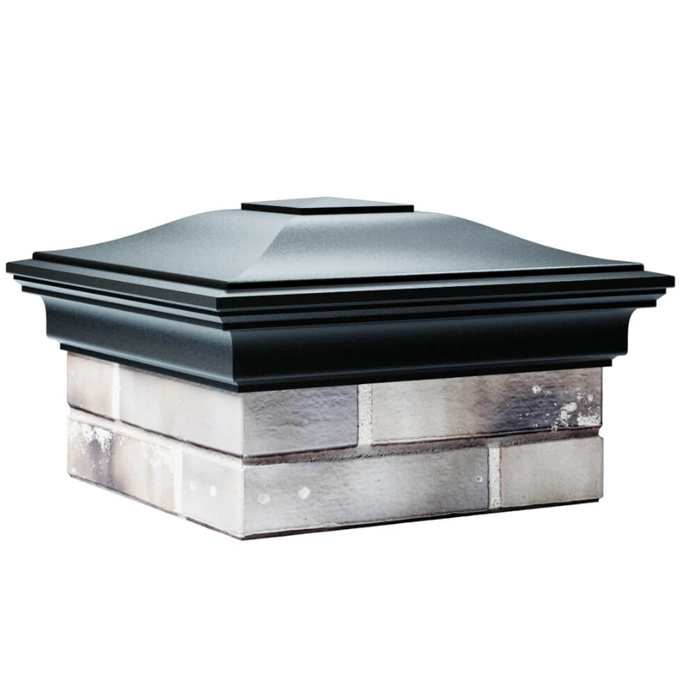 Колпак Zking Монблан Черный на столб 1.5х1.5 кирпича (385х385мм)