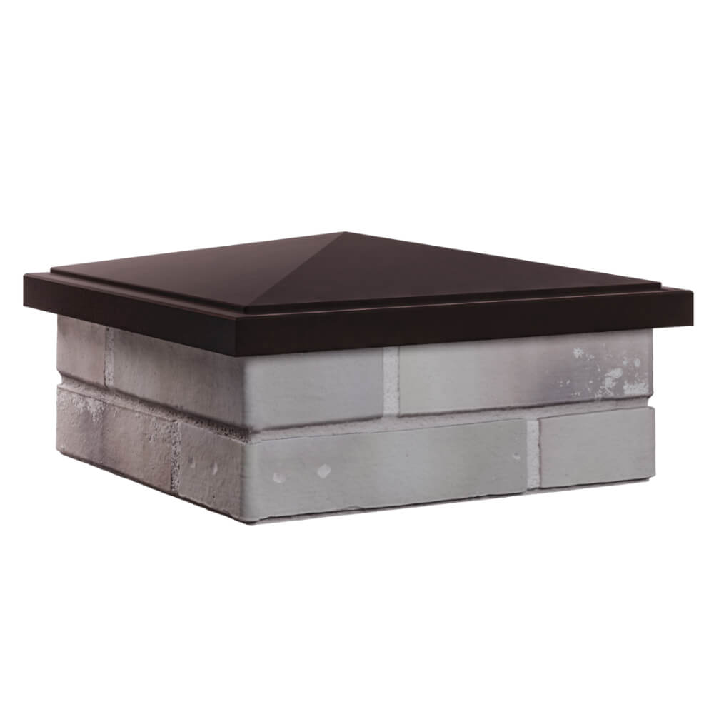 Колпак Zking БонаМоно Коричневый на столб 1.5х1.5 кирпича (385х385, 400х400мм) в Горно-Алтайске фото