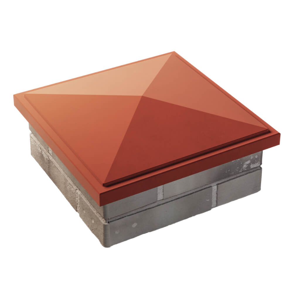 Колпак Zking БонаМоно Красный на столб 1.5х1.5 кирпича (385х385, 400х400мм) в Горно-Алтайске фото