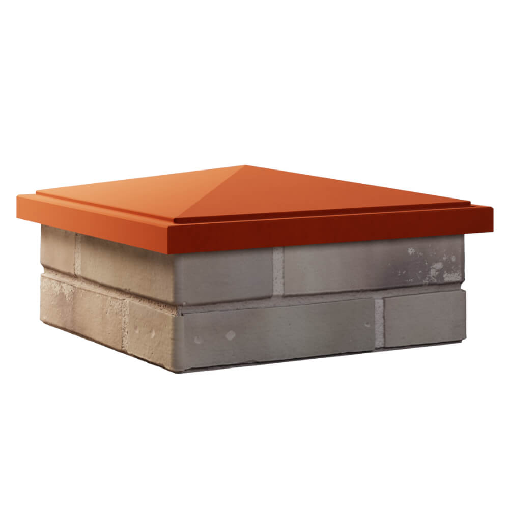 Колпак Zking БонаМоно Красный на столб 1.5х1.5 кирпича (385х385, 400х400мм) в Горно-Алтайске фото