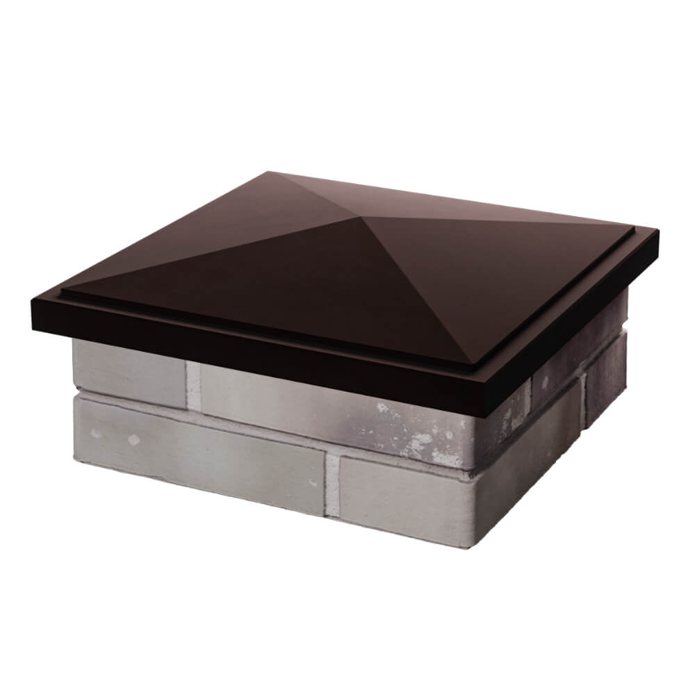 Колпак Zking БонаМоно Коричневый на столб 1.5х1.5 кирпича (385х385, 400х400мм) в Горно-Алтайске фото