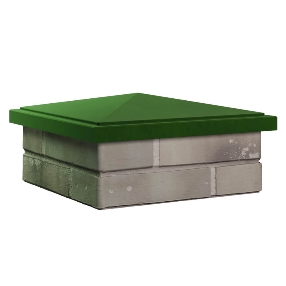 Колпак Zking БонаМоно Зеленый на столб 1.5х1.5 кирпича (385х385, 400х400мм) в Горно-Алтайске фото