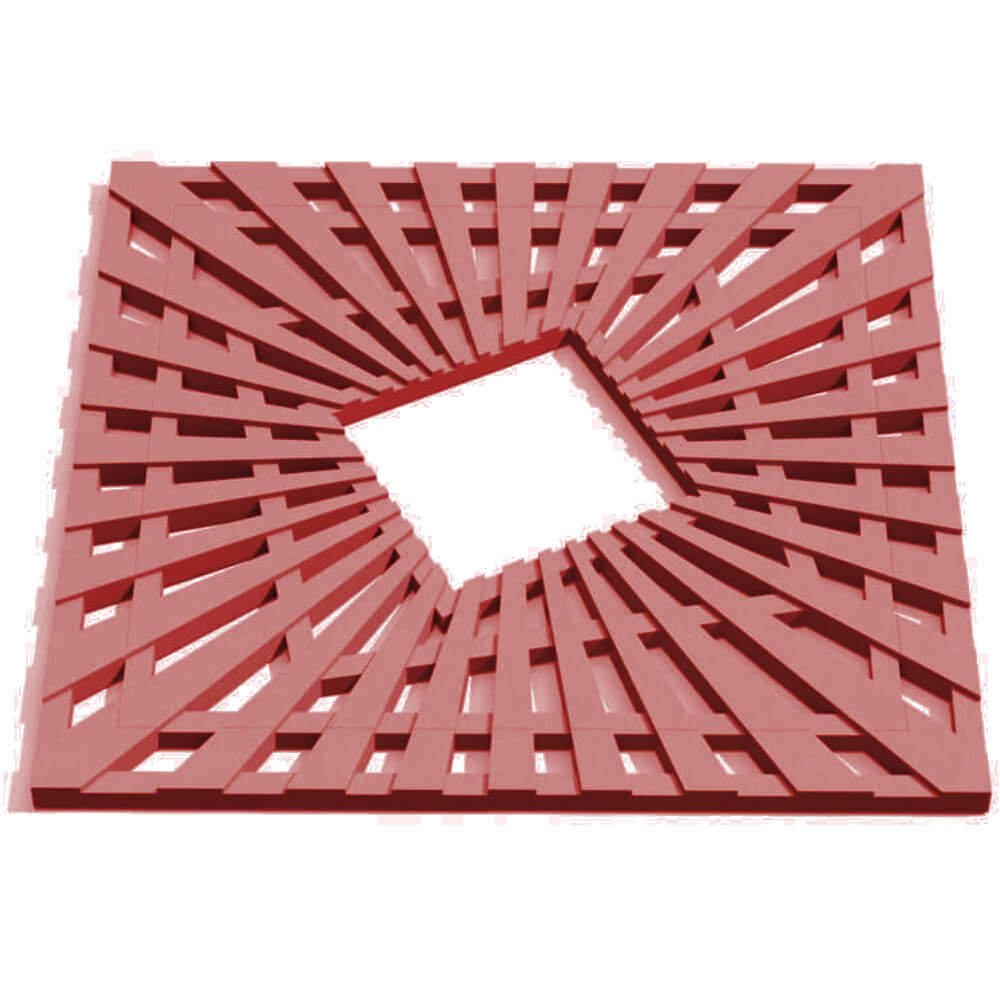 Приствольная решетка для дерева ZKING ATMOSPHERE 1.2х1.2м Красная