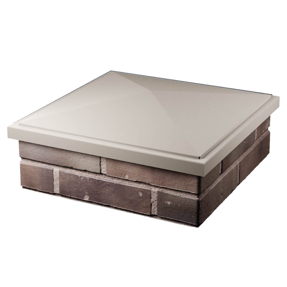 Колпак Zking БонаМоно Бежевый на столб 2х2 кирпича (515х515, 530х530мм) в Горно-Алтайске фото