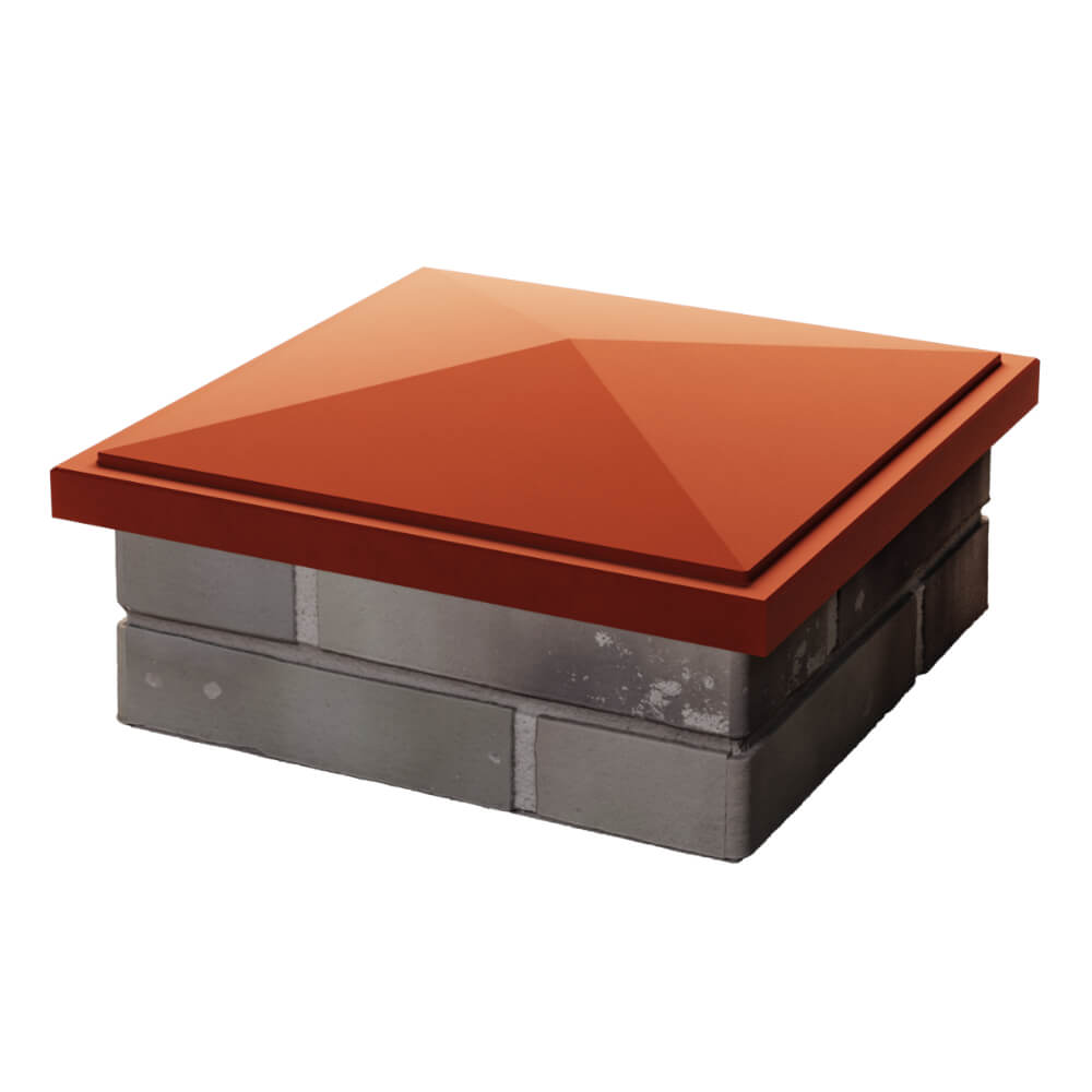 Колпак Zking БонаМоно Красный на столб 1.5х1.5 кирпича (385х385, 400х400мм) в Горно-Алтайске фото