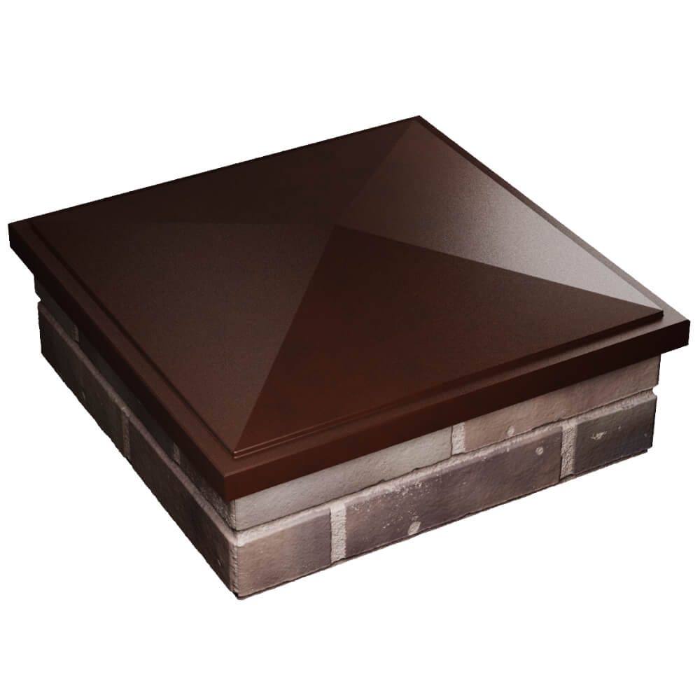 Колпак Zking БонаМоно Коричневый на столб 2х2 кирпича (515х515, 530х530мм) в Горно-Алтайске фото