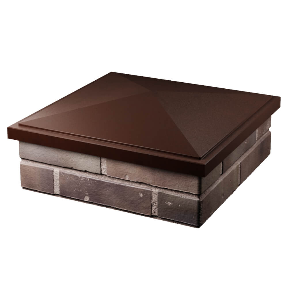 Колпак Zking БонаМоно Коричневый на столб 2х2 кирпича (515х515, 530х530мм) в Горно-Алтайске фото