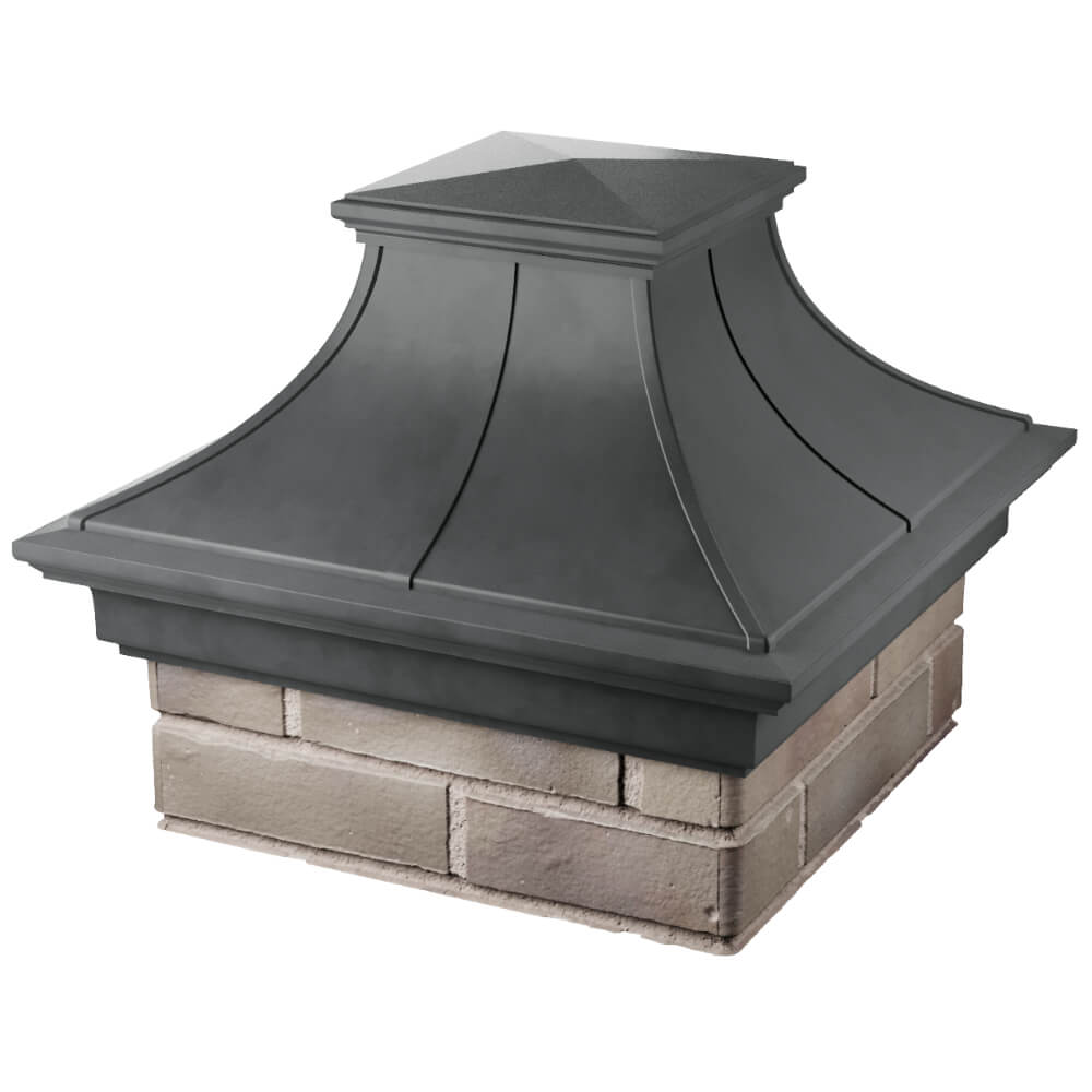 Колпак Zking Монблан Премиум Серый на столб 1.5х1.5 кирпича (385х385мм) в Горно-Алтайске фото