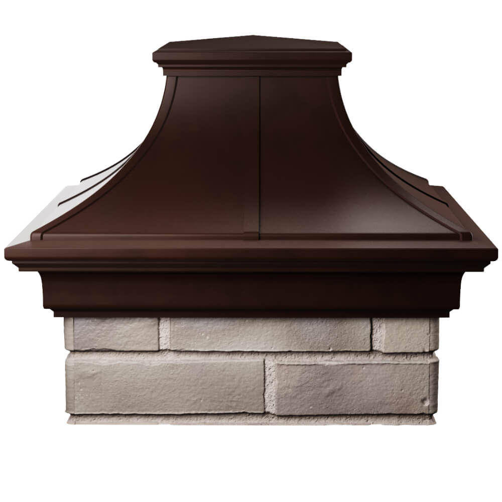 Колпак Zking Монблан Премиум Коричневый на столб 1.5х1.5 кирпича (385х385мм) Горно-Алтайск фото