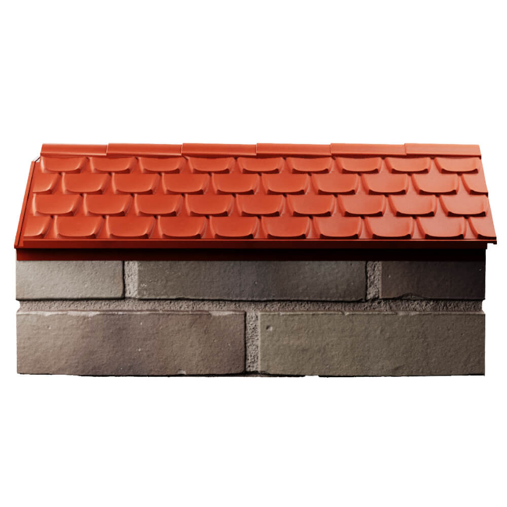 Парапет Zking Эльбрус Красный с посадкой на 1 кирпич (255мм) в Горно-Алтайске фото