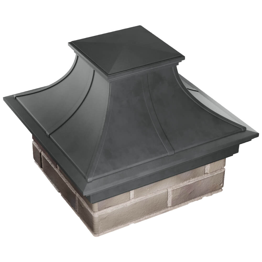 Колпак Zking Монблан Премиум Серый на столб 1.5х1.5 кирпича (385х385мм) в Горно-Алтайске фото