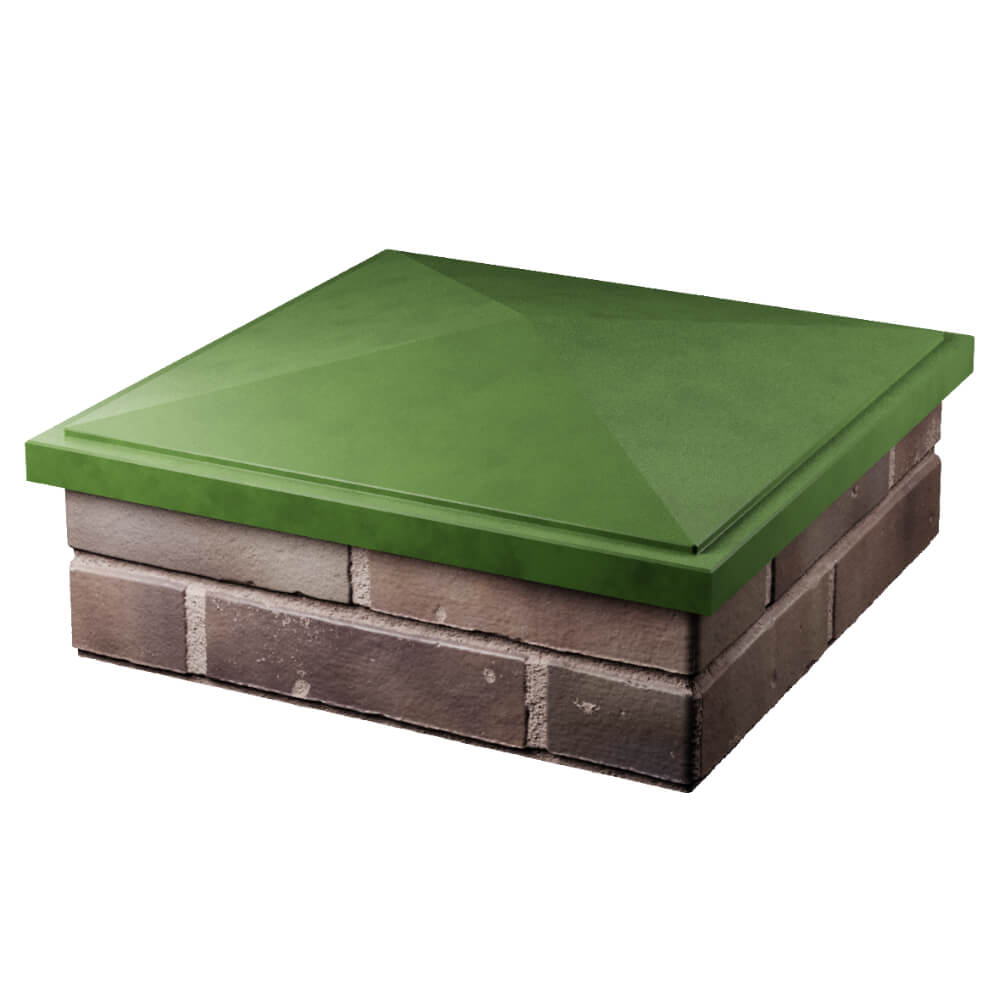 Колпак Zking БонаМоно Зеленый на столб 2х2 кирпича (515х515, 530х530мм) в Горно-Алтайске фото