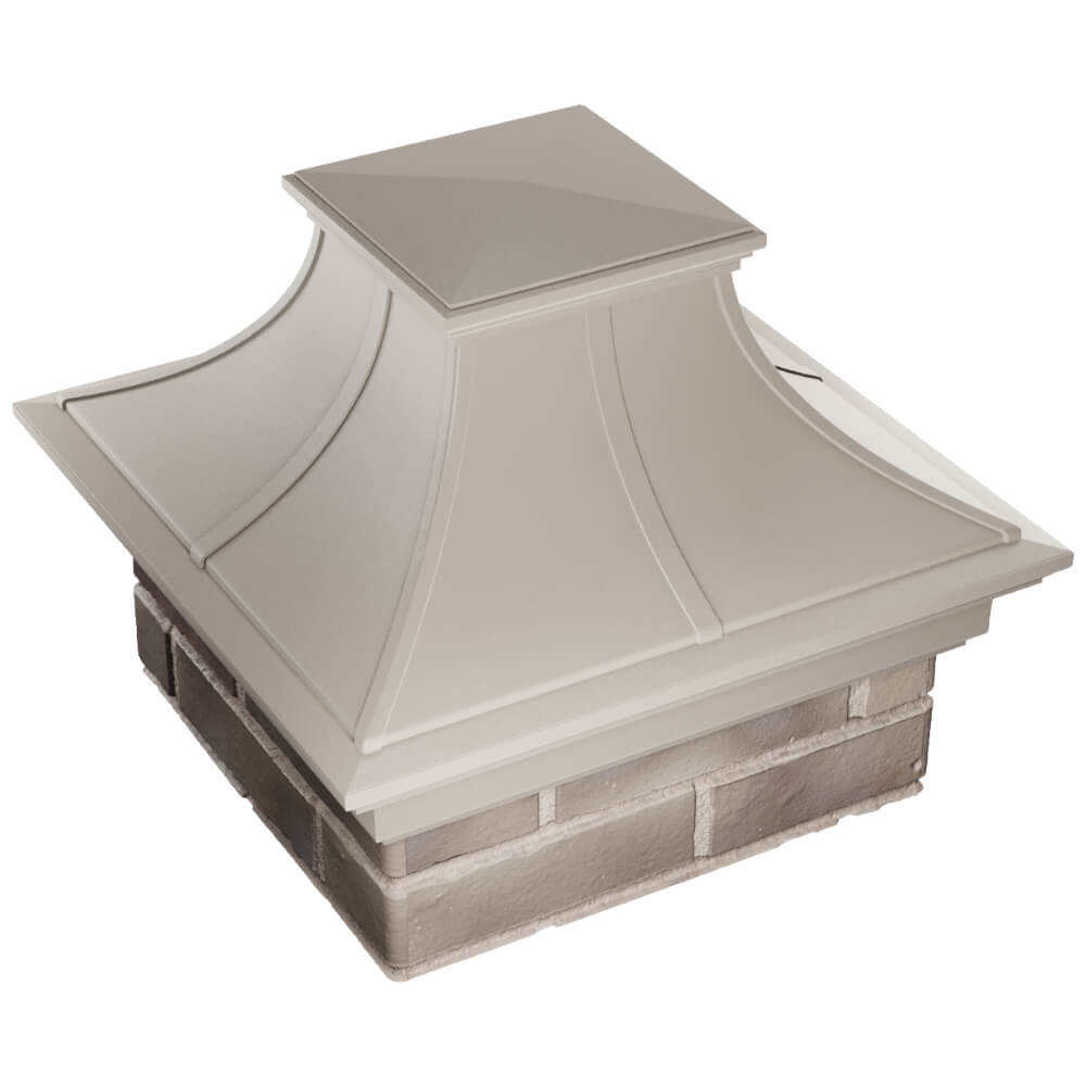 Колпак Zking Монблан Премиум Бежевый на столб 1.5х1.5 кирпича (385х385мм) в Горно-Алтайске фото